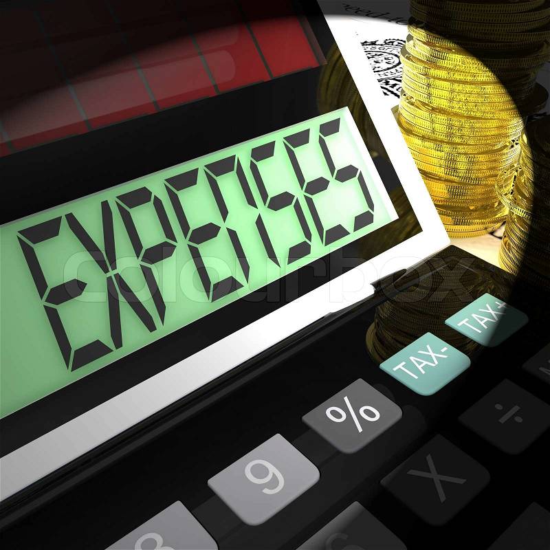 Expenses Calculated Meaning Company Costs And Accounting, stock photo