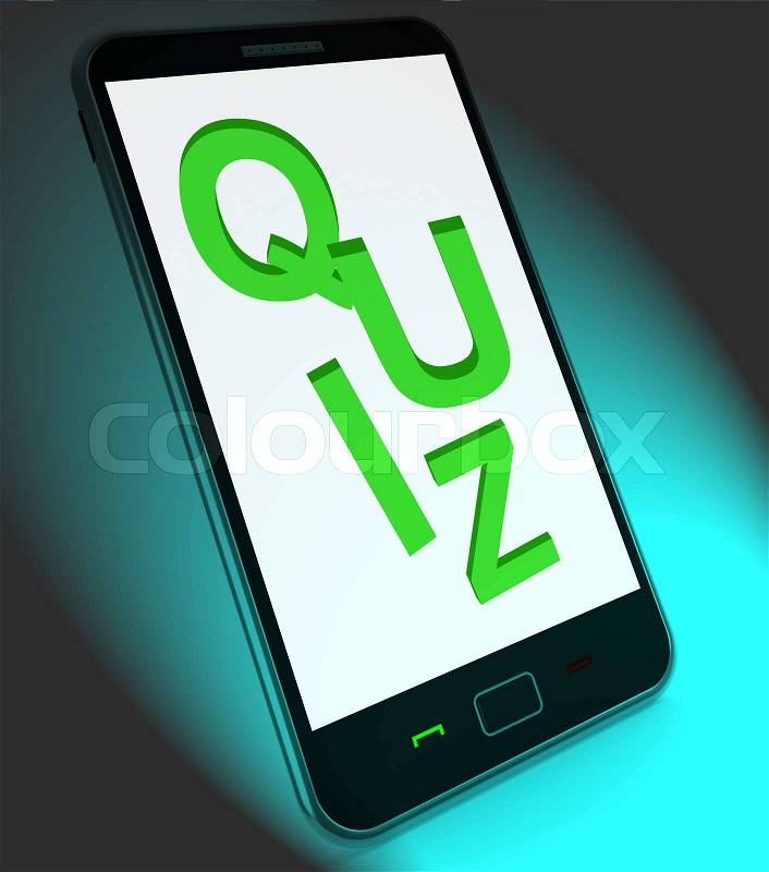 Quiz On Mobile Meaning Test Quizzes Or Questions Online, stock photo