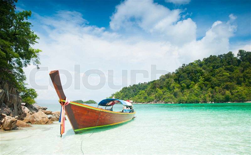 Exotic beach travel destination. Paradise island in Thailand. Thai tourism beauty landscape, stock photo