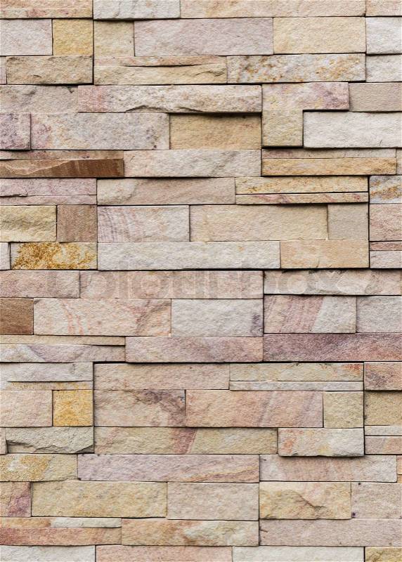 Close up texture of sandstone brick wall background, stock photo