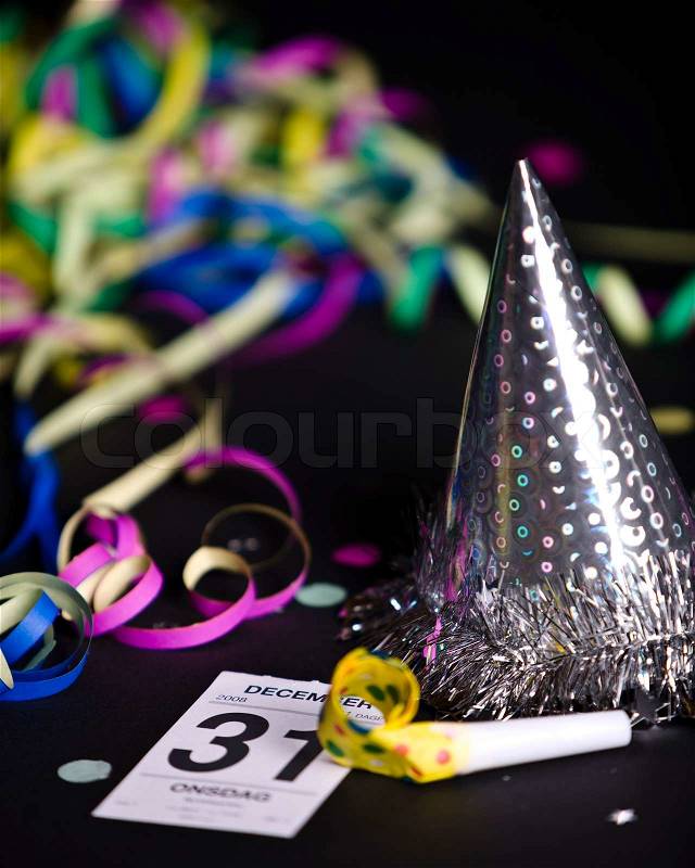 New year party decorations, stock photo