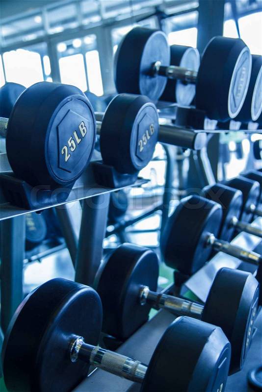 Gym weights, stock photo