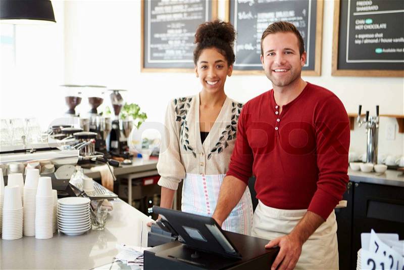 Male Owner Of Coffee Shop, stock photo