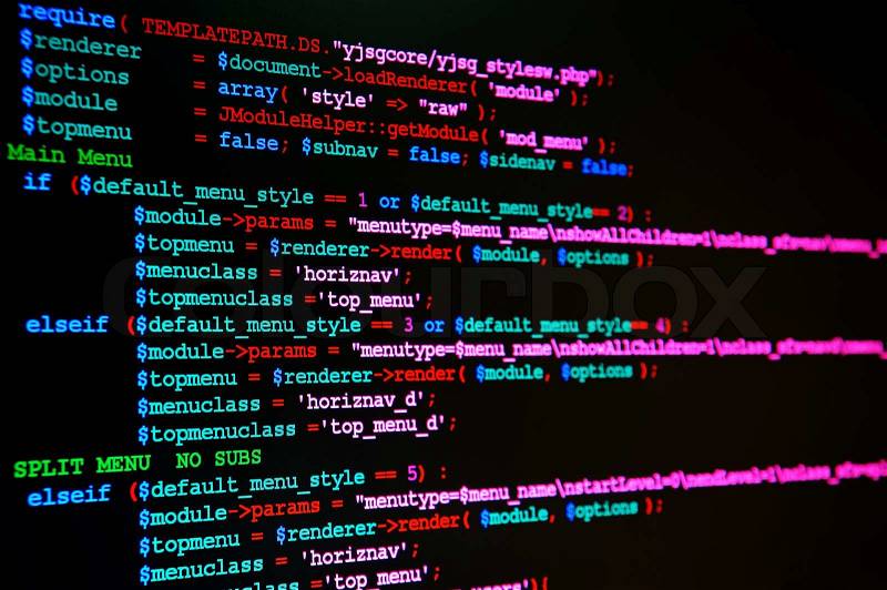 Website Programming Language, stock photo
