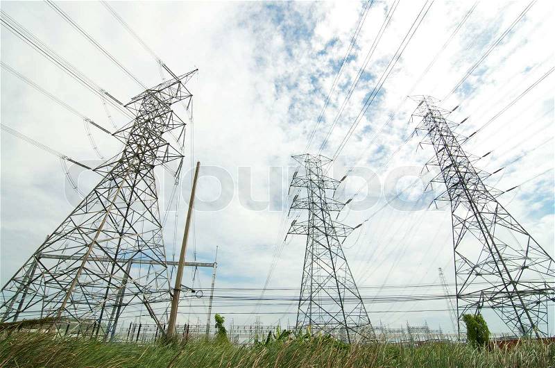 High Voltage Tower, stock photo