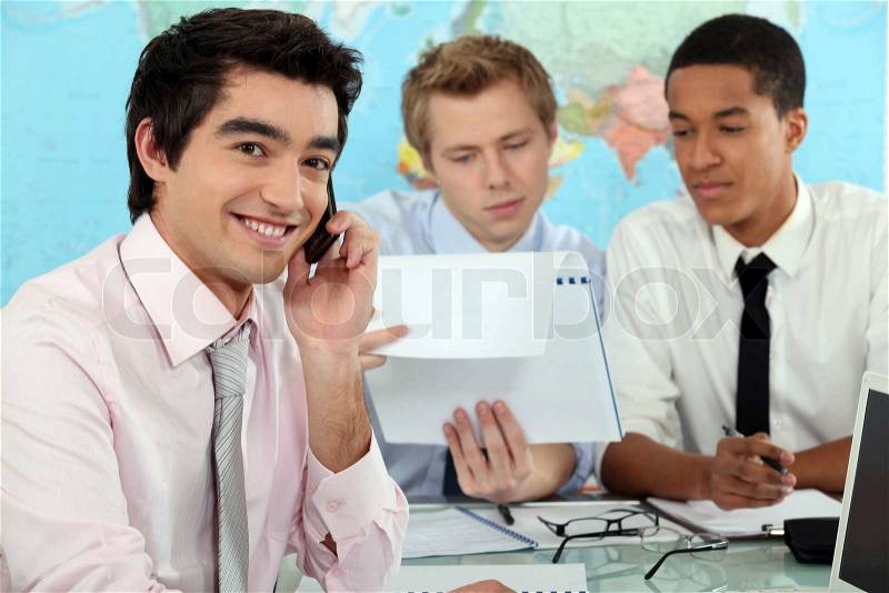 Businessmen in a training, stock photo