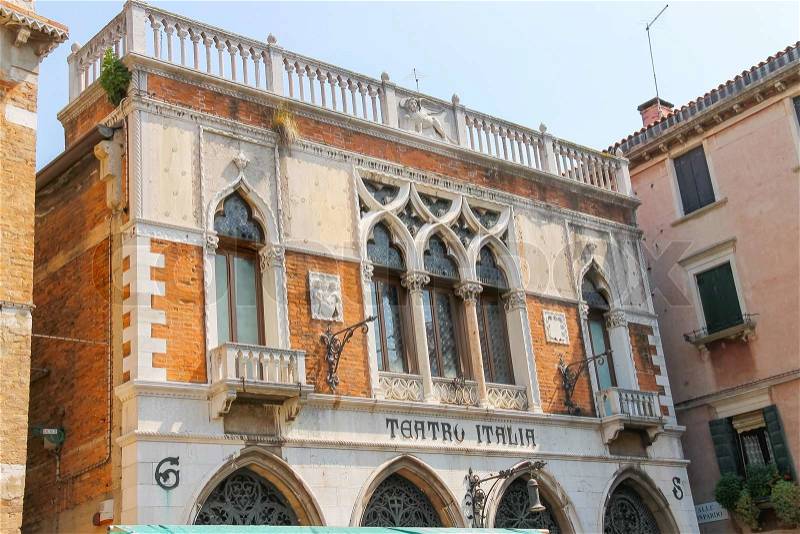 VENICE, ITALY - MAY 06, 2014: Theater building \