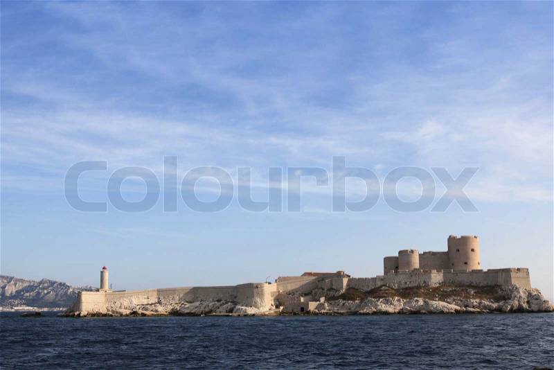 Castle by the sea, stock photo