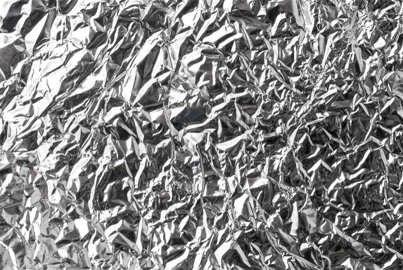 Abstract corrugated silver background sheet, stock photo