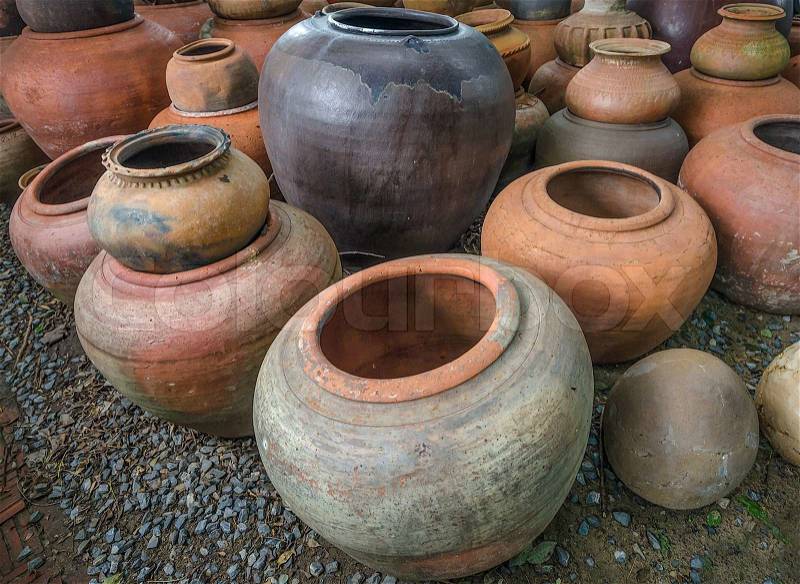 Ancient water jar, stock photo