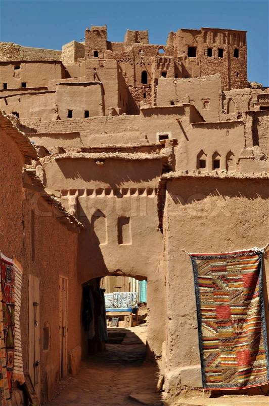 Ouarzazate city in Morocco, Africa, stock photo