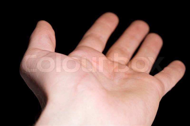 A begging hand, stock photo