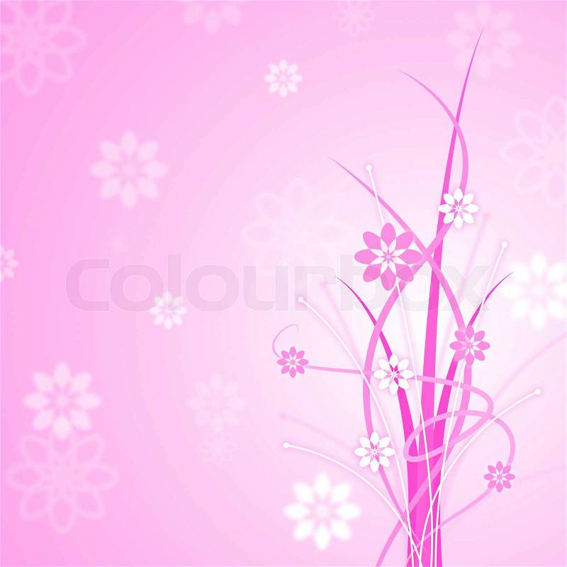 Pink Floral Representing Florist Background And Backdrop, stock photo