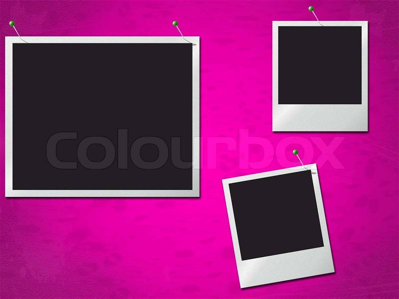 Photo Frames Showing Text Space And Photograph, stock photo