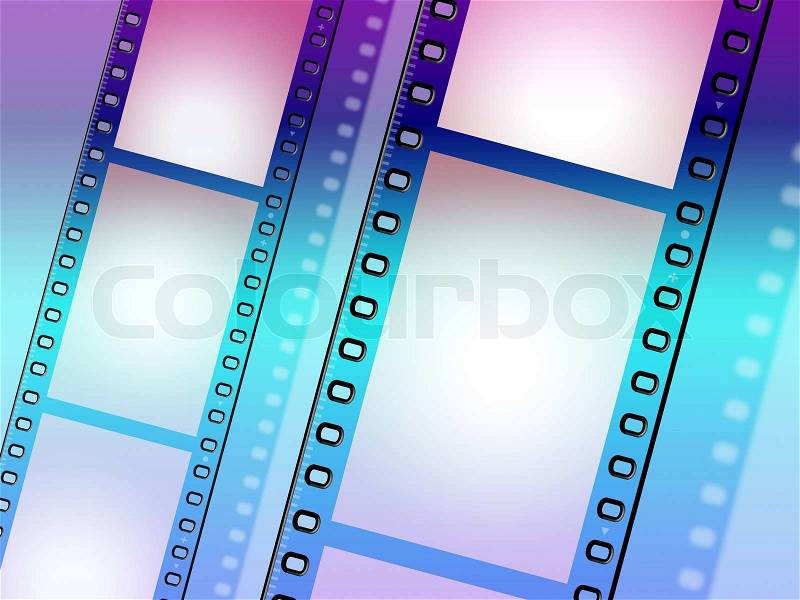 Copyspace Background Showing Camera Film And Cinematography, stock photo