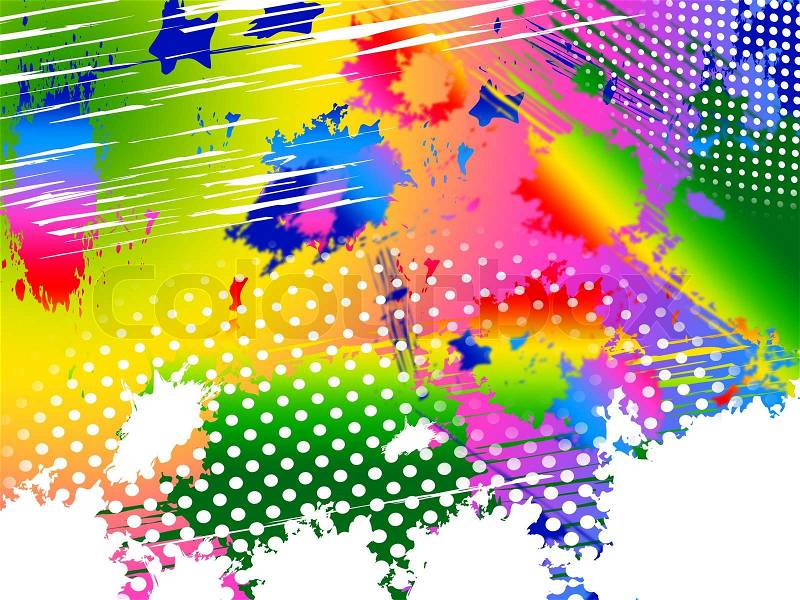 Splash Color Indicates Paint Colors And Painting, stock photo