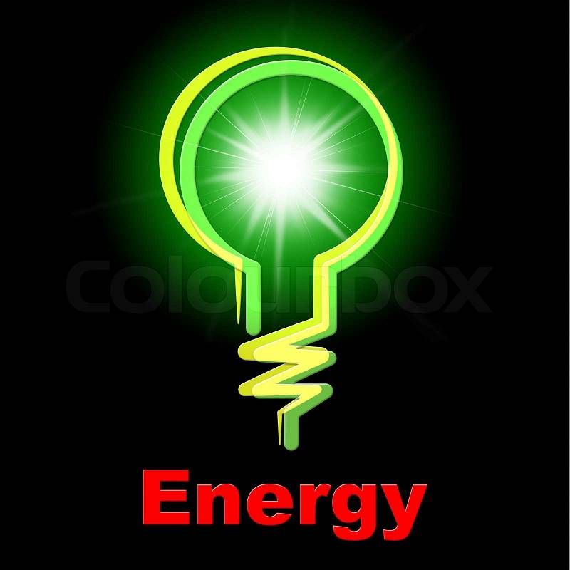 Light Bulb Indicating Power Source And Energy, stock photo