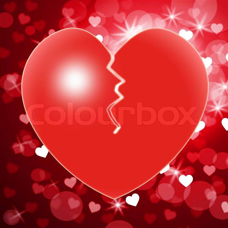 Broken Heart Meaning Valentines Day And Relationship, stock photo