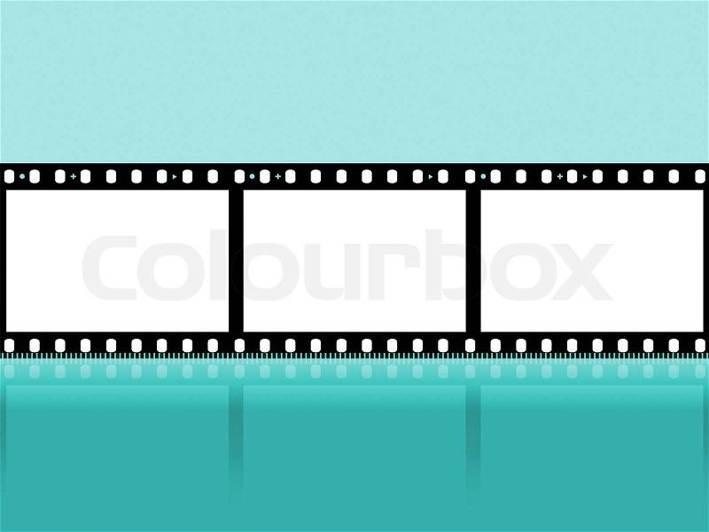 Copyspace Filmstrip Showing Cinematography Photographic And Photograph, stock photo