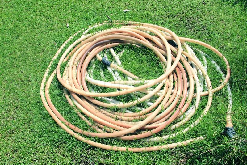Old water hose, stock photo