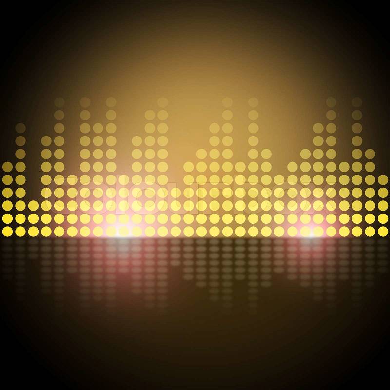 Music Equalizer Background Showing Frequency Meter Or Sound Analyzer , stock photo