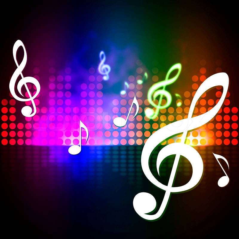 Treble Clef Background Meaning Music Frequency Display , stock photo