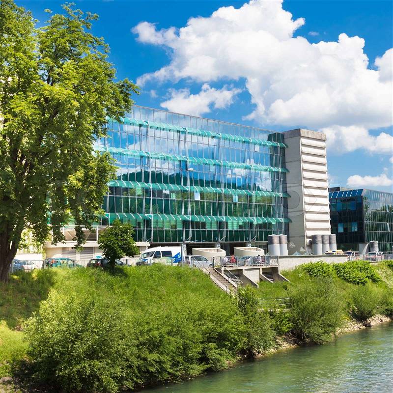 Institute of Oncology Ljubljana is a public health institution providing health services on the secondary and tertiary levels as well as performing educational and research activities in oncology in Ljubljana, capital of Slovenia, stock photo