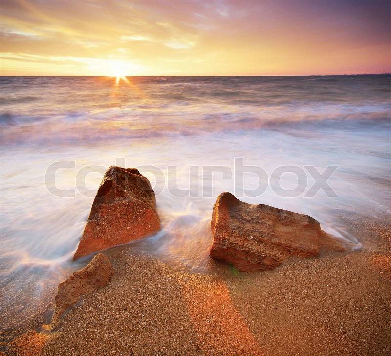 Beautiful seascape. Composition of nature, stock photo