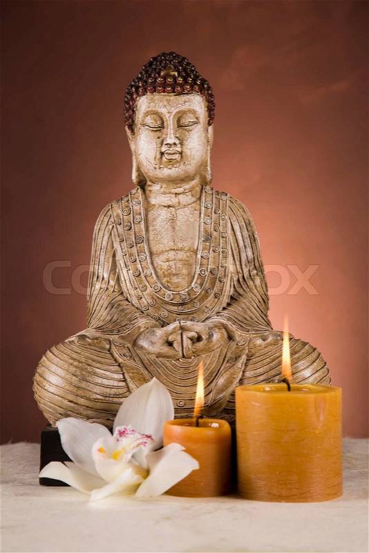 Portrait of buddha in studio, stock photo