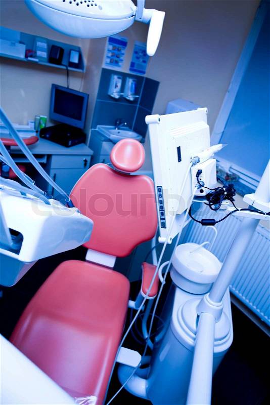 Dental office, teeth care and control, stock photo