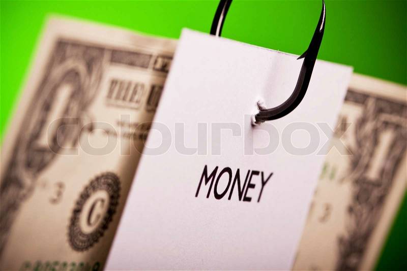 Business paper on hook concept, stock photo