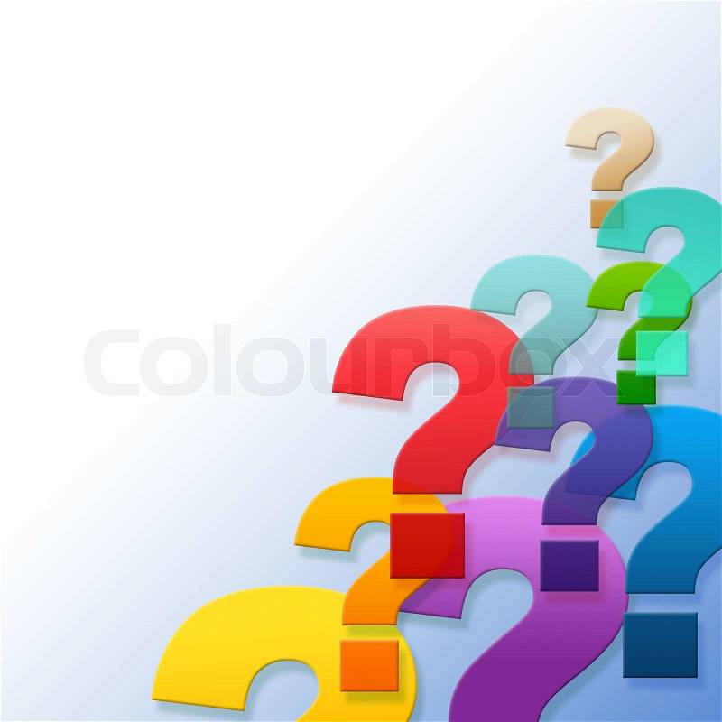 Question Marks Indicating Frequently Asked Questions And Text Space, stock photo