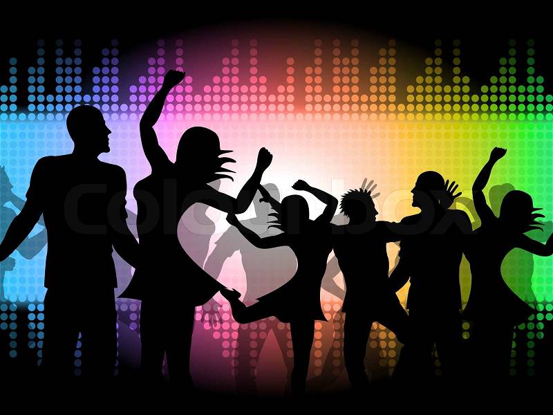 Party Disco Shows Celebrations Fun And Discotheque, stock photo