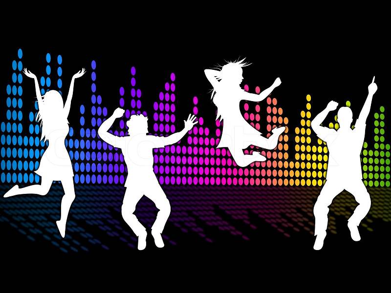 Dancing Excitement Indicates Sound Track And Soundtrack, stock photo
