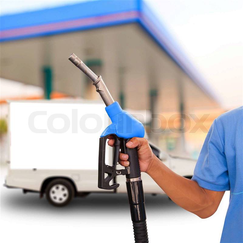 Gas Station Worker and Service , stock photo
