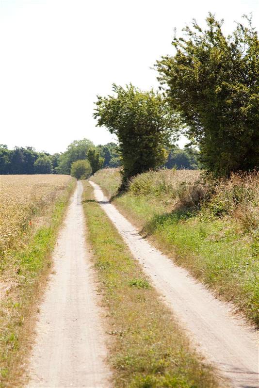Empty countryside road, stock photo