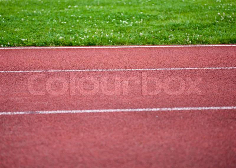 Sports track surface, stock photo