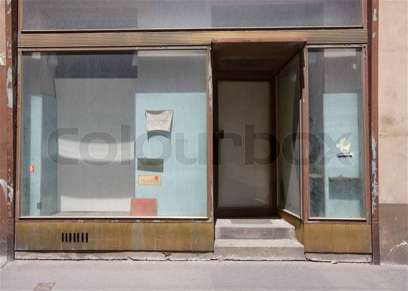 Empty store space in Austria, stock photo