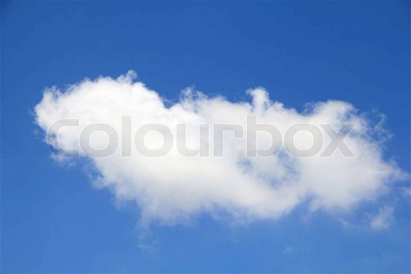 Cloudscape. Blue sky and white cloud. Sunny day, stock photo