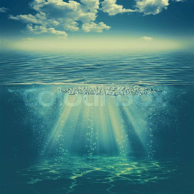 In the deep water, abstract environmental backgrounds, stock photo