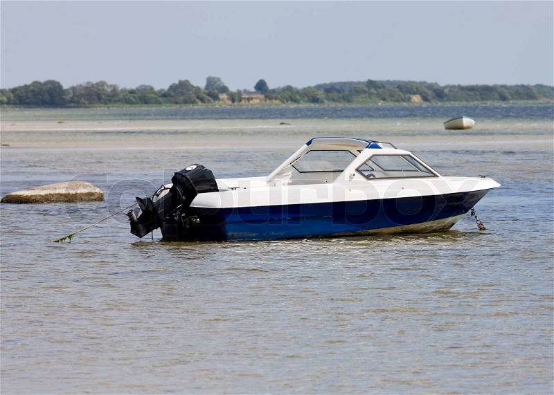 Empty speed boat, stock photo