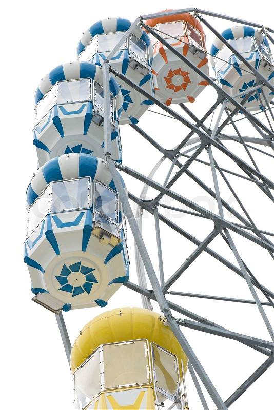 Ferris wheel isolated, stock photo