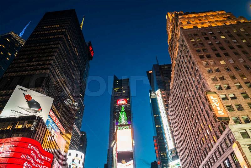 NEW YORK, USA - DECEMBER 20, 2013: Times Square in Downtown Manhattan, stock photo