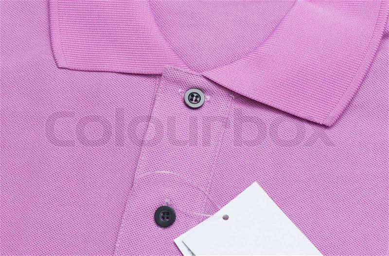 Polo shirt with price label, stock photo