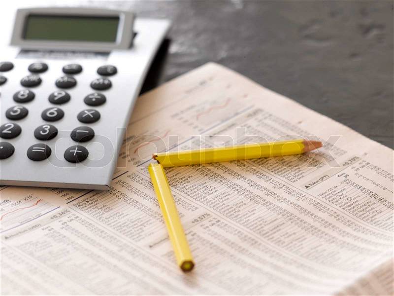 Broken pencil and business paper, stock photo