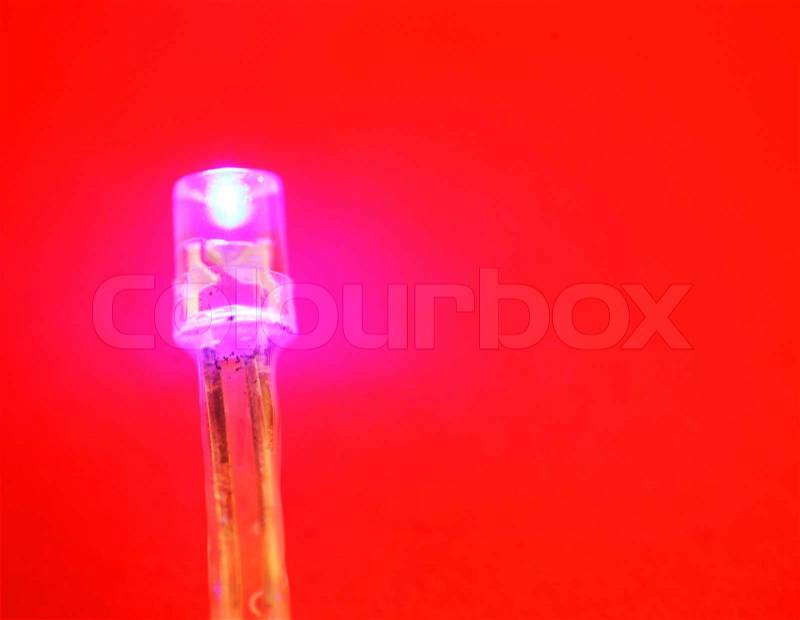 Close up of blinking LED bulbs, stock photo