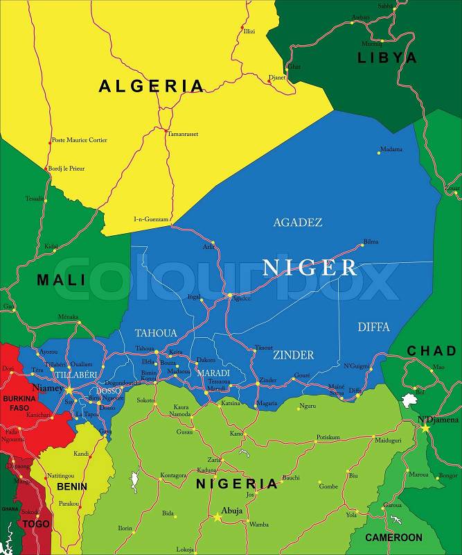 Image result for MAP OF NIGER