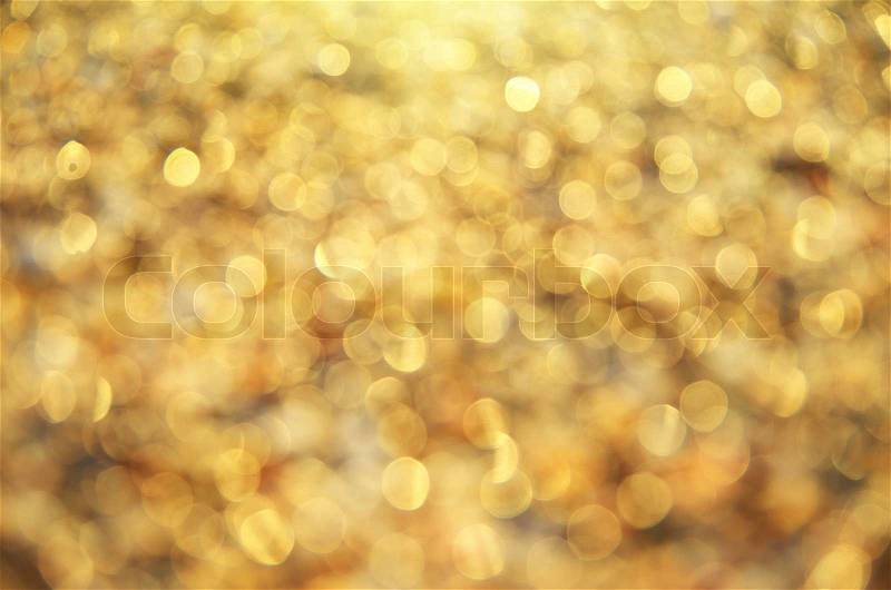 Gold bokeh background. Element of design, stock photo