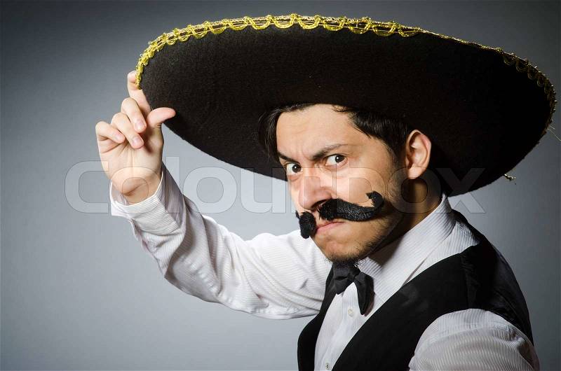 Mexican man in funny concept, stock photo