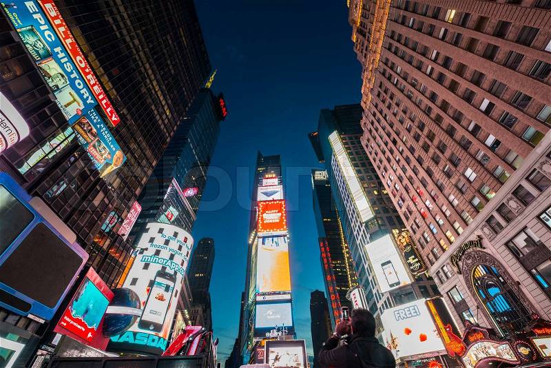 NEW YORK, USA - DECEMBER 20, 2013: Times Square in Downtown Manhattan, stock photo